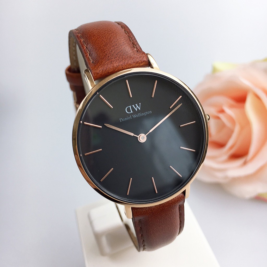 Đồng hồ nữ Daniel Wellington Classic Petite Dây da 32mm 28mm & Vòng tay DW Classic Cuff tặng kèm Dây chuyền DW