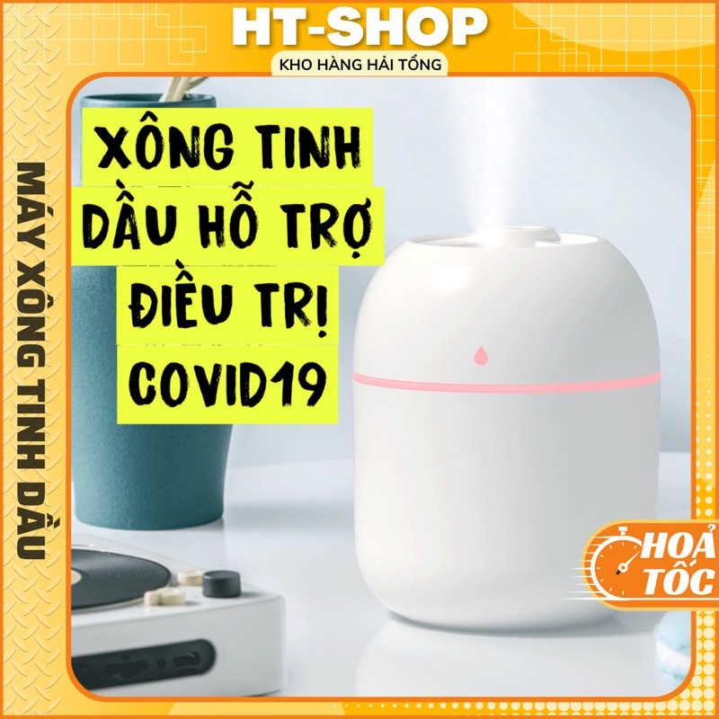 Máy Xông Tinh Dầu Mini - Máy Khuyếch Tán Hương, Phun Sương Tạo Độ Ẩm Hình Giọt Nước