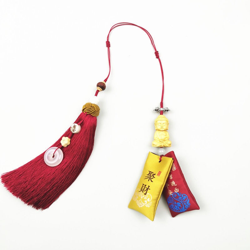 Mặt Dây Chuyền Hình Phật May Mắn Cao Cấp Treo Gương Chiếu Hậu Xe Hơi