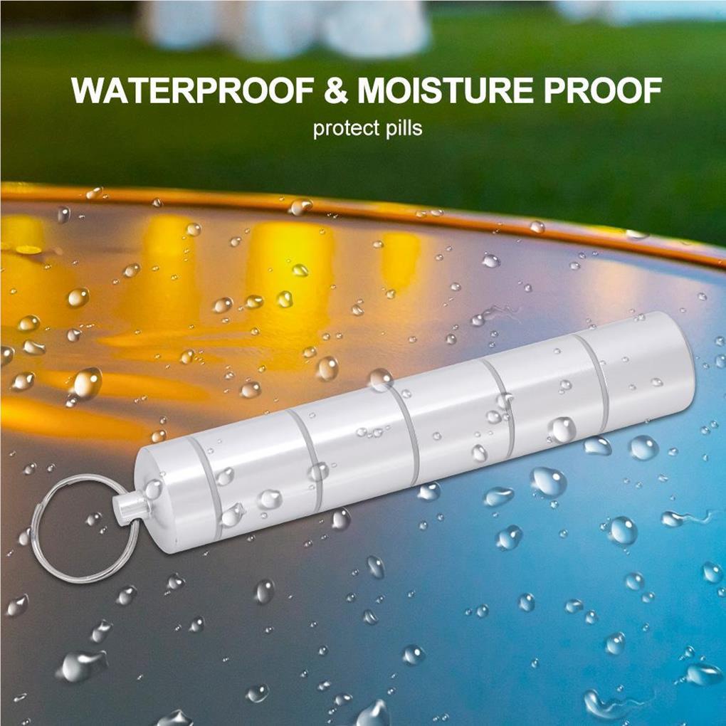Hộp Đựng Thuốc Mini Bằng Hợp Kim Nhôm Thay Thế Kèm Móc Khóa Tiện Dụng Cho Hoạt Động Ngoài Trời