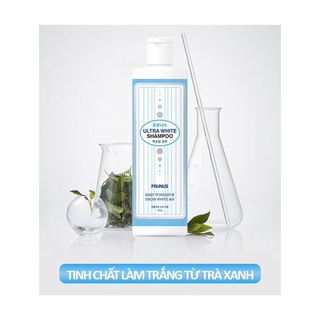 Dầu tắm thảo mộc Prunus Hàn Quốc giúp trắng lông cho chó Ultra white 500ml