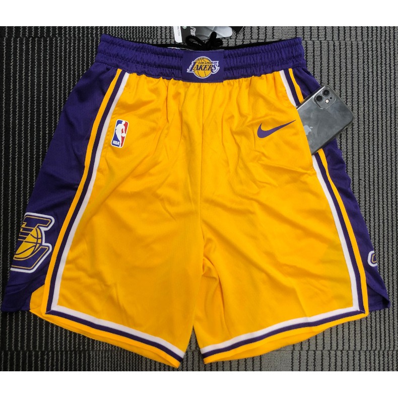 Los Angeles Lakers 【Bán Chạy】 Quần Short Bóng Rổ Có Túi Bên Màu Vàng Phiên Bản Thường Xuyên Và Nhiều Phong Cách Khác Nhau