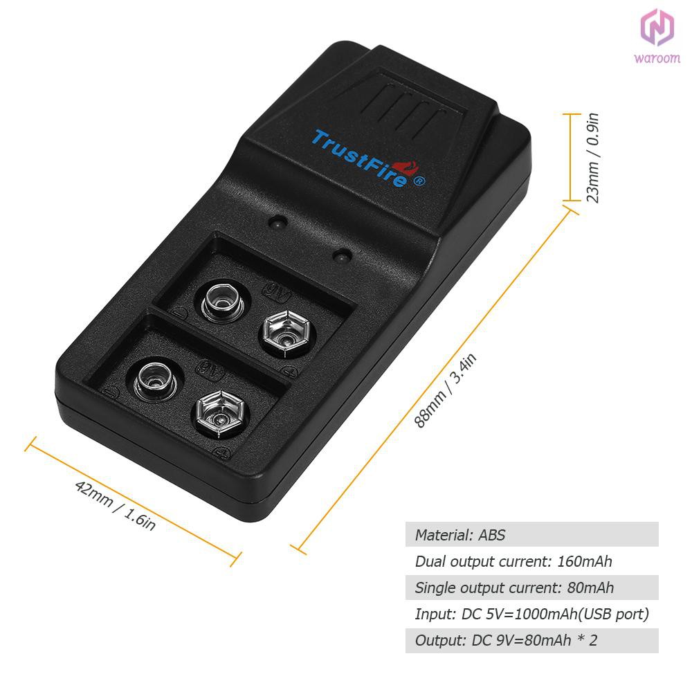 [H&I]Universal Lithium Battery Charging Rechargeable Micro USB Charging Interface for 9V Rechargeable Lithium Battery