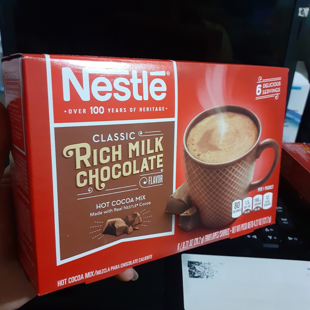 Nestle Hot Cocoa Mix Mỹ Hộp giấy 121g