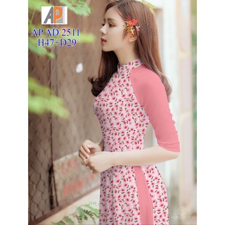 Vải áo dài hoa nhí aP