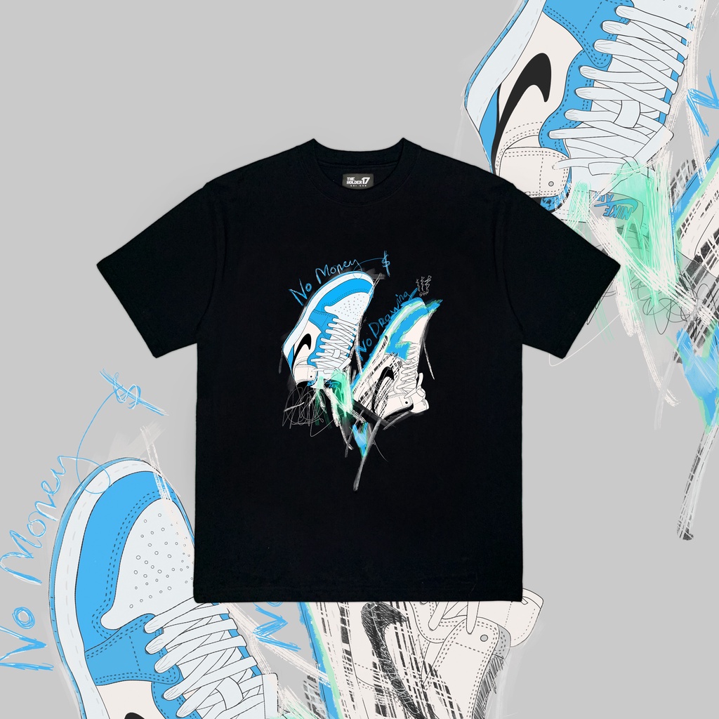 HOLDER17/ TEE IN BLACK/  Áo Thun Đen giày  AIR JORDAN/ Air Jordan Artwork FAIL
