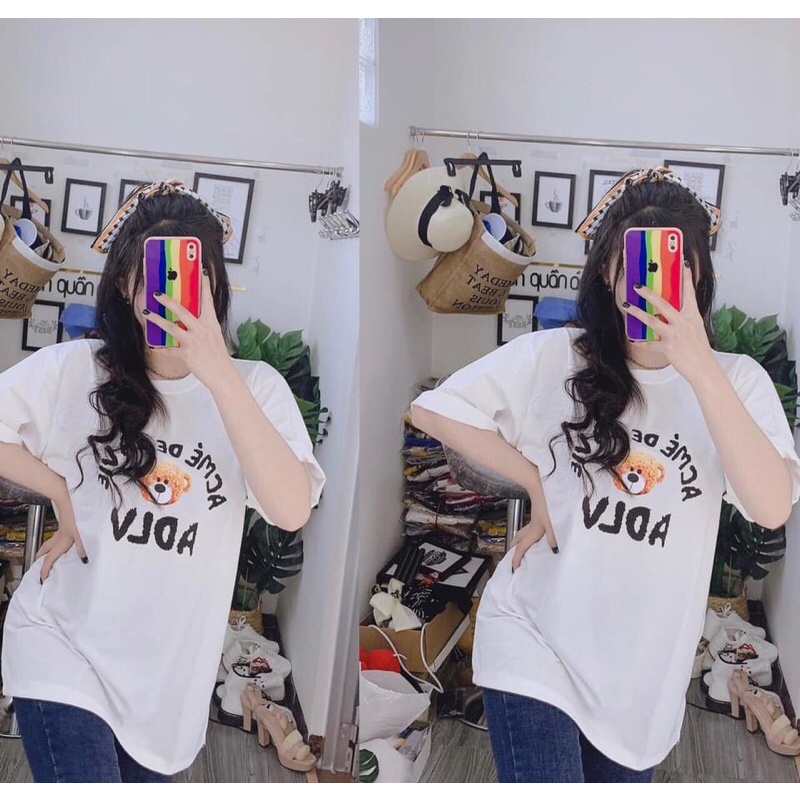 Áo thun Unisex from rộng tay lỡ hình thật bigsize