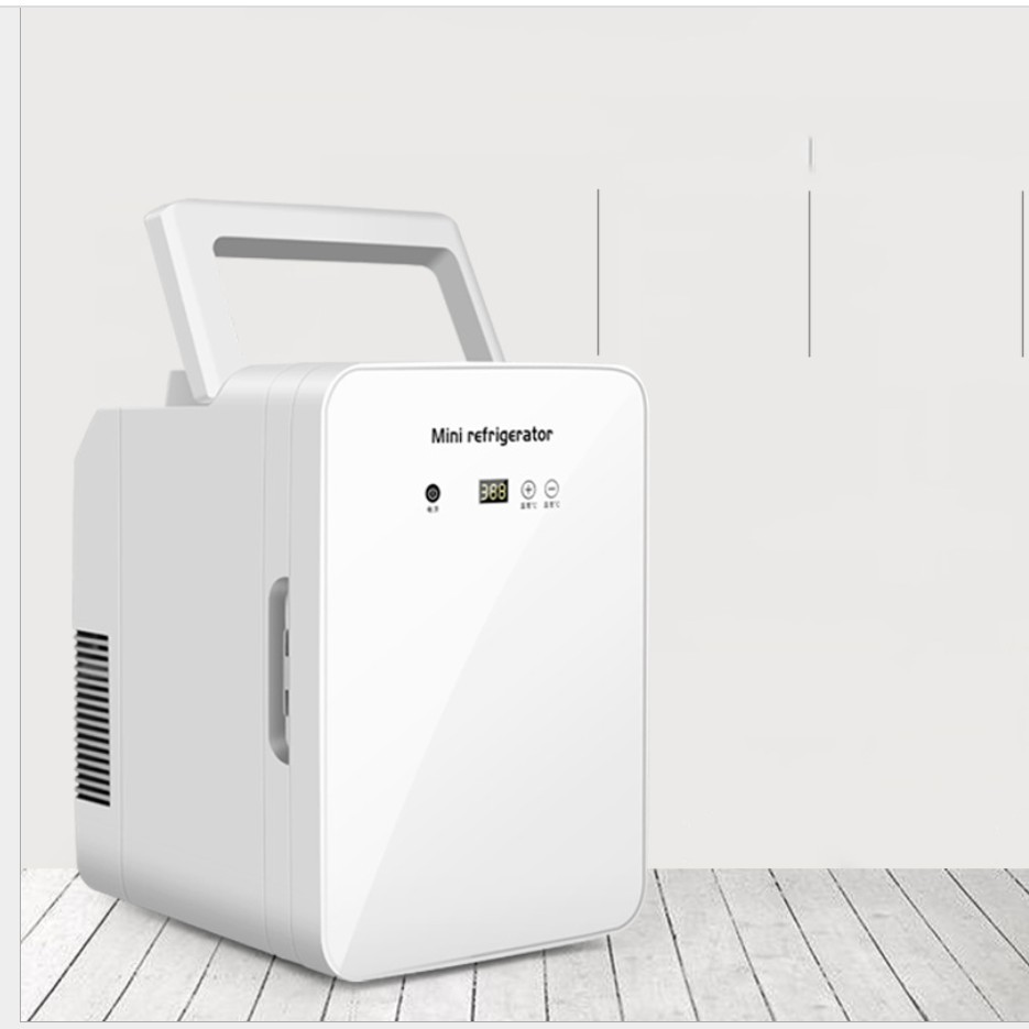 [Freeship] Tủ lạnh mini 10 lít có hiện thị nhiệt độ dùng cho gia đình và ô tô