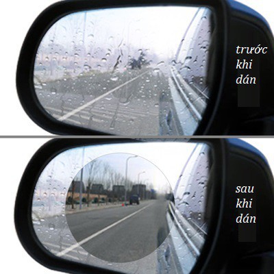 Combo 2 miếng Film dán gương chiếu hậu chống đọng nước, chống lóa công nghệ Nano Anti Fog | BigBuy360 - bigbuy360.vn