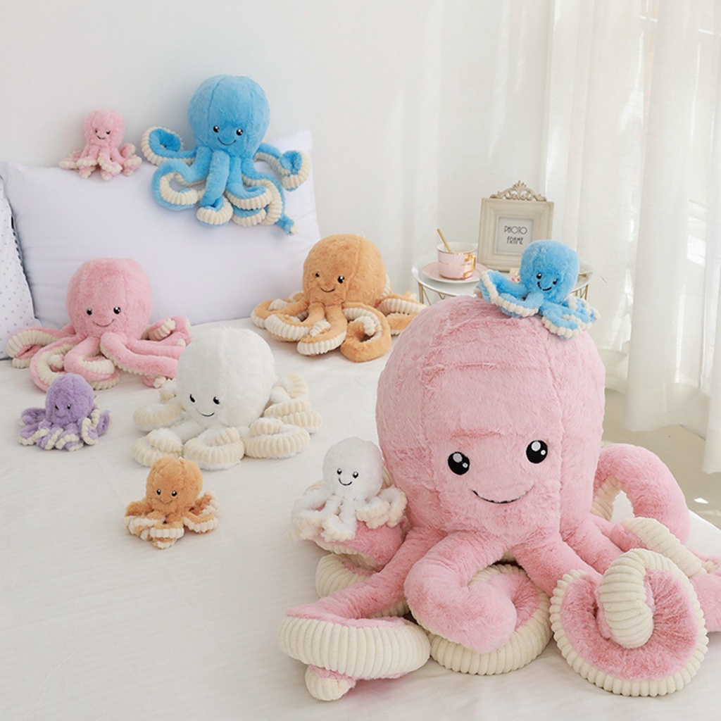 Bạch Tuộc Nhồi Bông Nhiều Màu Sắc Đáng Yêu