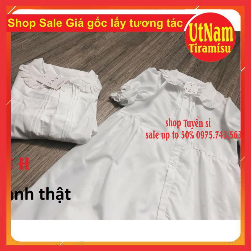 (HÀNG SẴN) VÁY BABY DOLL TRẮNG PHONG CÁCH LOLITA CỔ BẺ NƠ TAY🎎 VÁY CÔNG CHÚA DỰ TIỆC SIÊU XINH  ĐẦM DÁNG DÀI