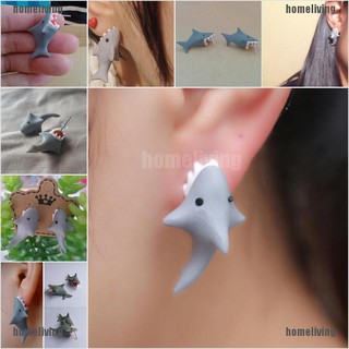 [homeliving] Bông Tai Hình Cá Mập Bằng Đất Sét Dễ Thương Cho Nữ