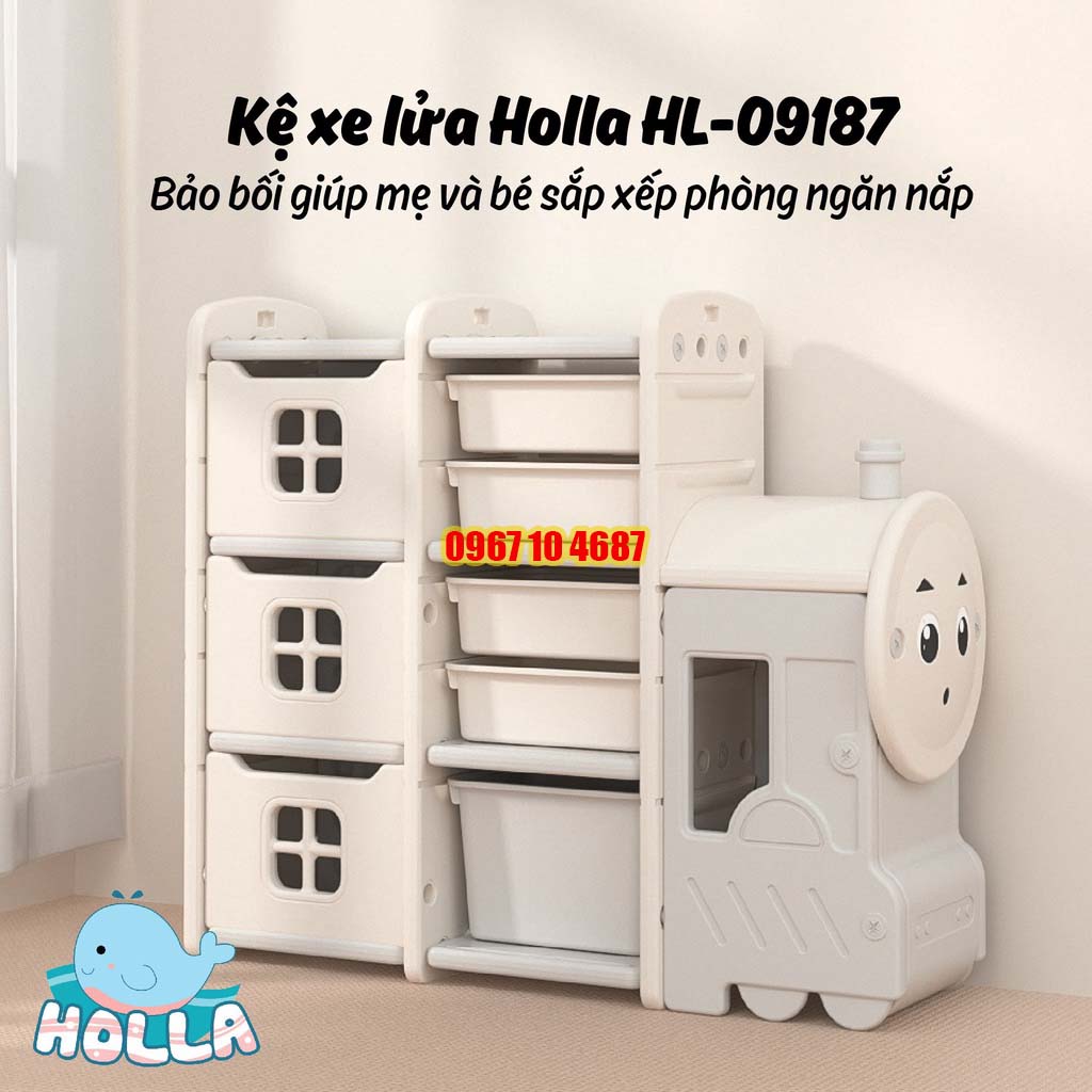 Kệ Đồ Chơi Xe Tên Lửa Holla HL-09187 Chính Hãng - Tủ Đựng Đồ Chơi, Quần Áo, Đồ Dùng Cho Bé