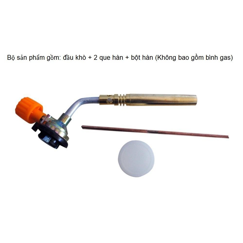 Đèn khò gas lửa xanh - Đầu khò gas ống đồng 100% nguyên khối cao cấp nhiệt độ 1300 độ C