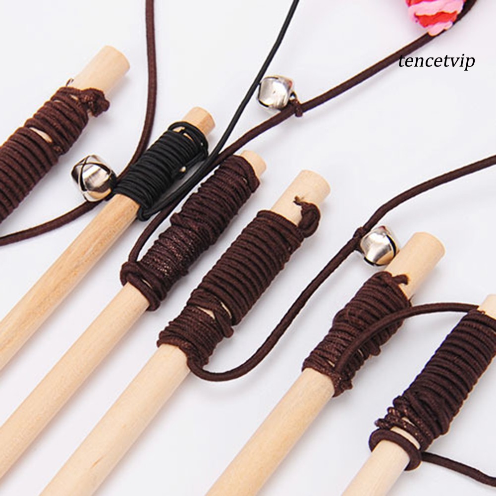 Đồ chơi tương tác với mèo cưng gắn lông vũ xinh xắn