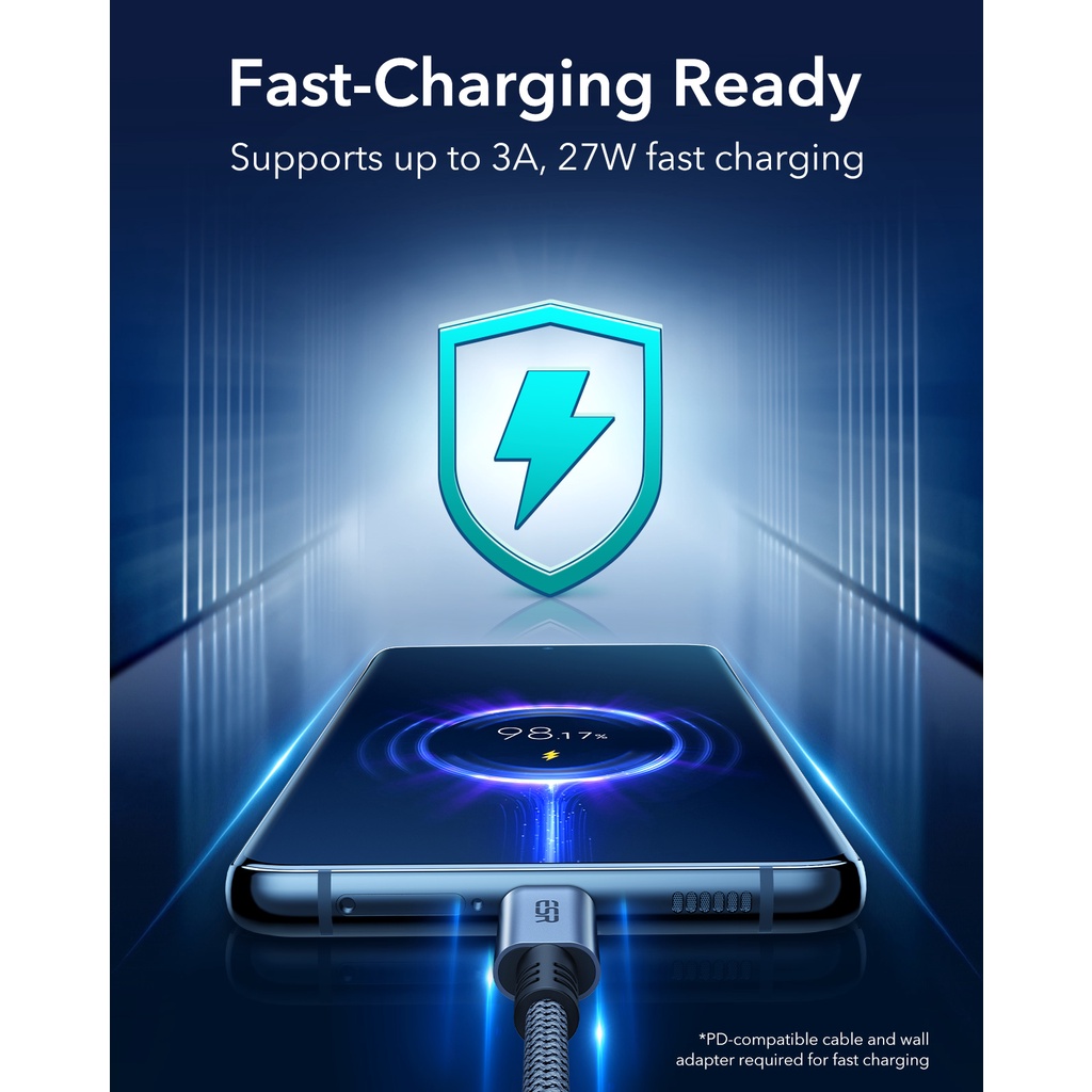 Esr Đầu Chuyển Đổi Tai Nghe USB-C 3.5mm 9V 3A PD Bằng Hợp Kim Nhôm Màu Xám Đậm