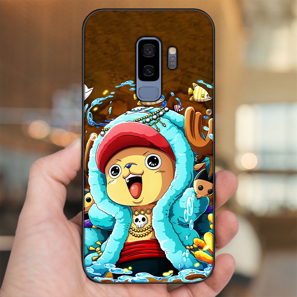 Ốp lưng Samsung S9 Plus viền đen in hình Chopper One Piece Đảo Hải Tặc
