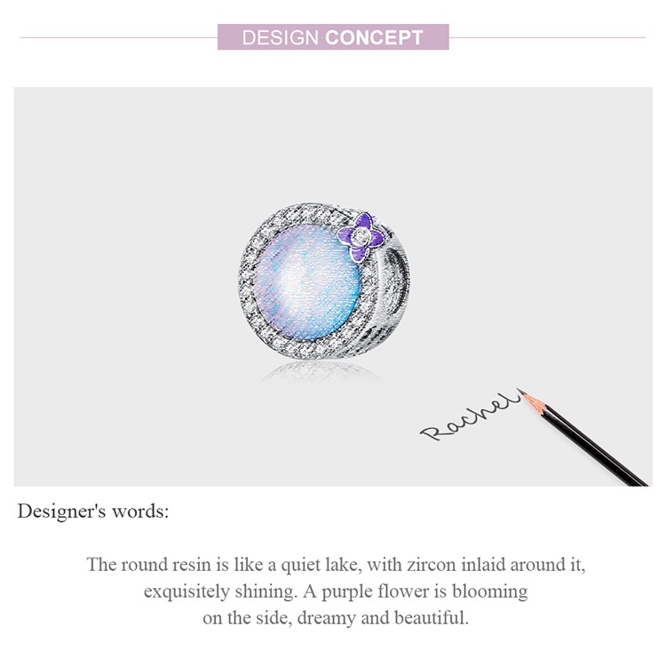 Hạt phụ kiện Bamoer SCC2085  bạc 925 dùng để làm vòng đeo tay DIY quà tặng thời trang