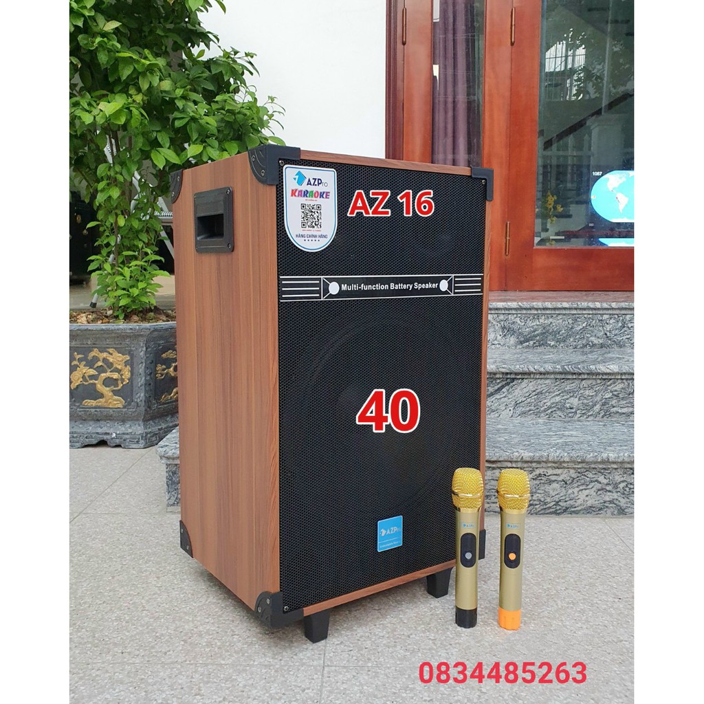 LOA KÉO 4 TẤC 3 ĐƯỜNG TIẾNG RẺ HÀNG CHÍNH HÃNG AZ-16-Bass 40-TẶNG KÈM 2 MÍC