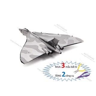 Mô Hình Lắp Ghép kim Loại 3D Máy Bay Ném Bom Avro Vulcan