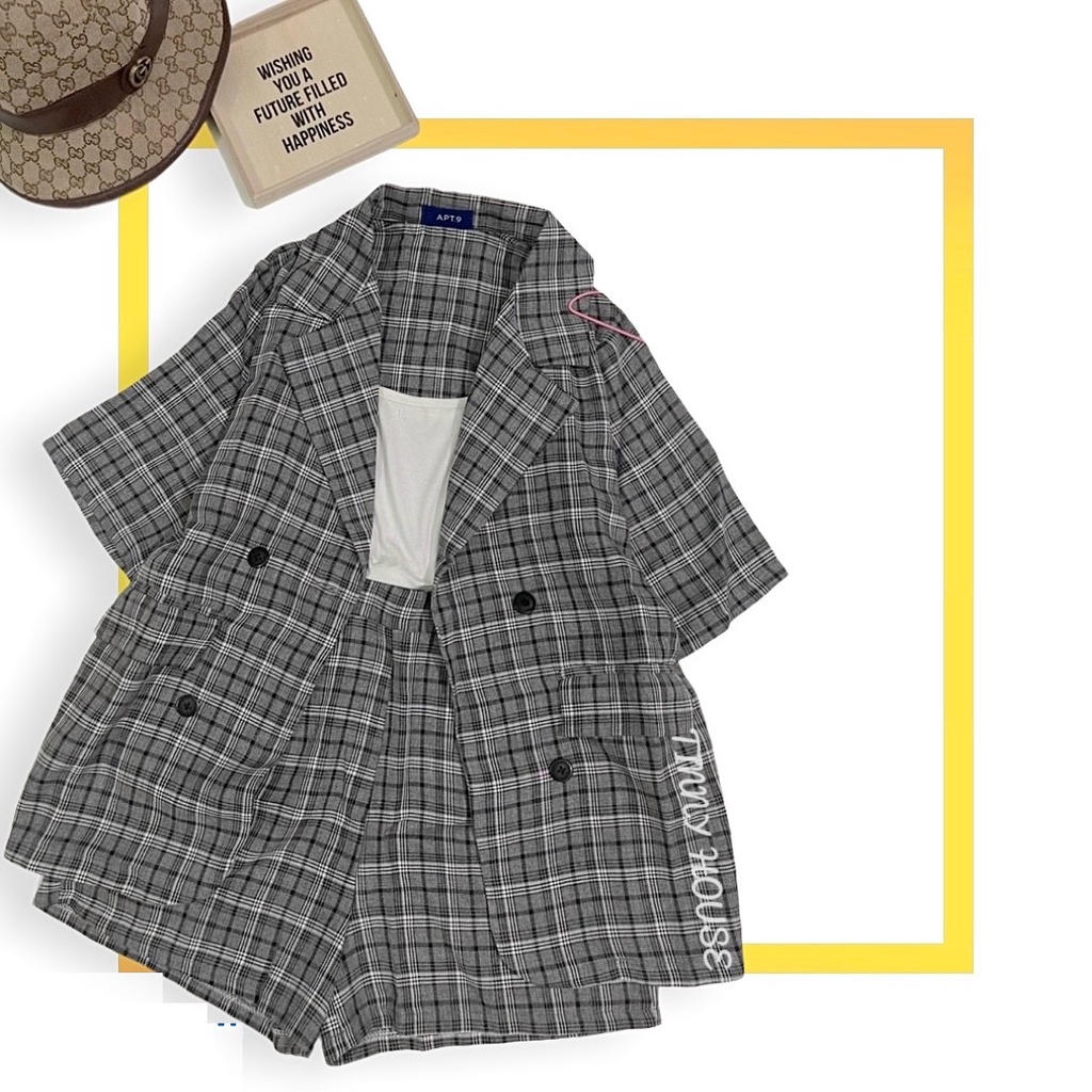 Set áo vest mix quần sooc năng động, set đồ thời trang cho nữ (Ảnh thật) | BigBuy360 - bigbuy360.vn