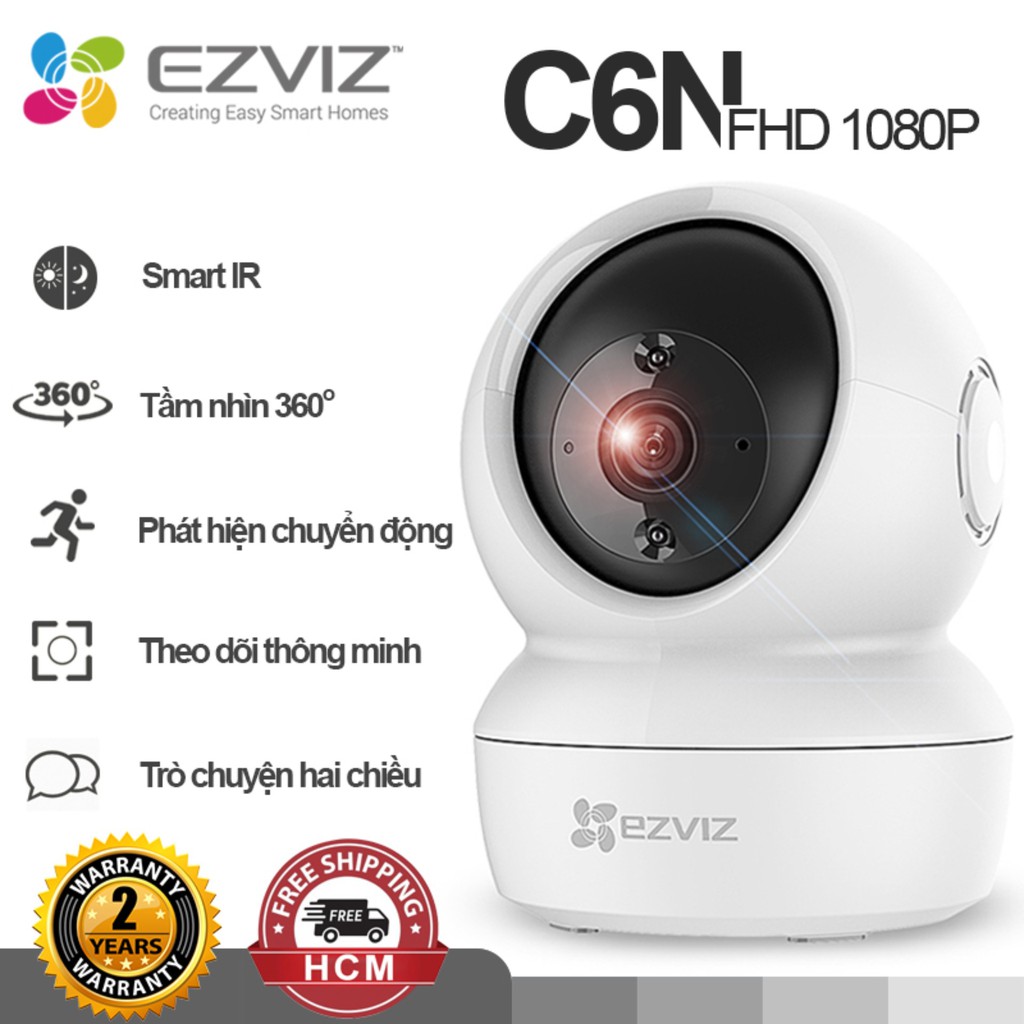 [Sale Giá Sốc] CAMERA IP WIFI 360 BẢO HÀNH 1 NĂM CHÍNH HÃNG | EZVIZ C6N | ĐÀM THOẠI | THEO DÕI | GHI HÌNH THÔNG MINH | BigBuy360 - bigbuy360.vn