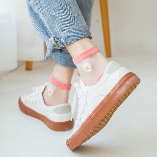 Túi 10 đôi Tất ren hoa cúc cổ ngắn dễ thương Hottrend