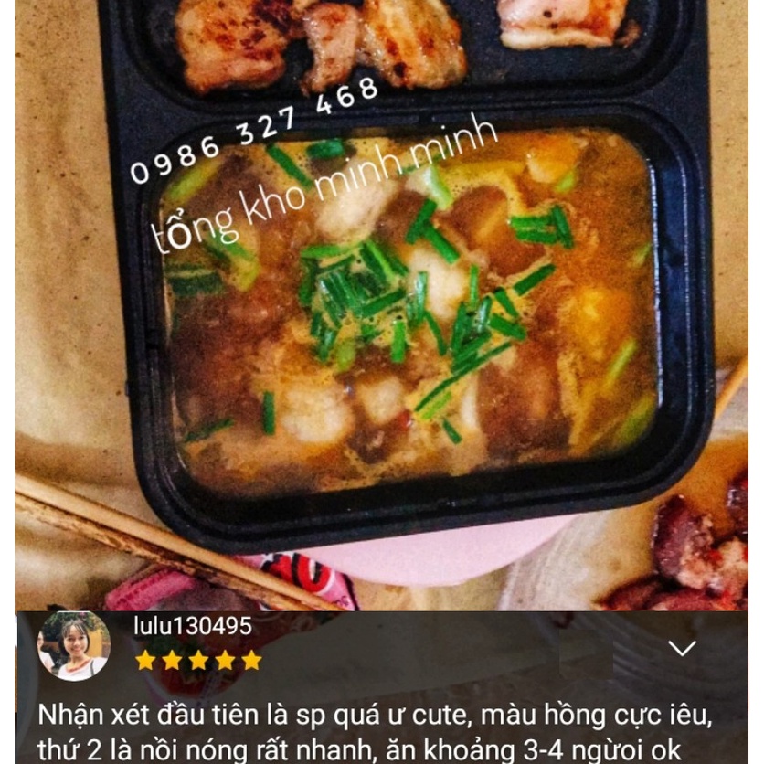 [BH 1 đổi 1] Nồi Lẩu Nướng 🥘 Bếp Lẩu Nướng 🥘 Hàn Quốc 🥘 Siêu Chống Dính 🥘 Đa Năng Cao Cấp🥘 Chiên Nấu 2 Ngăn