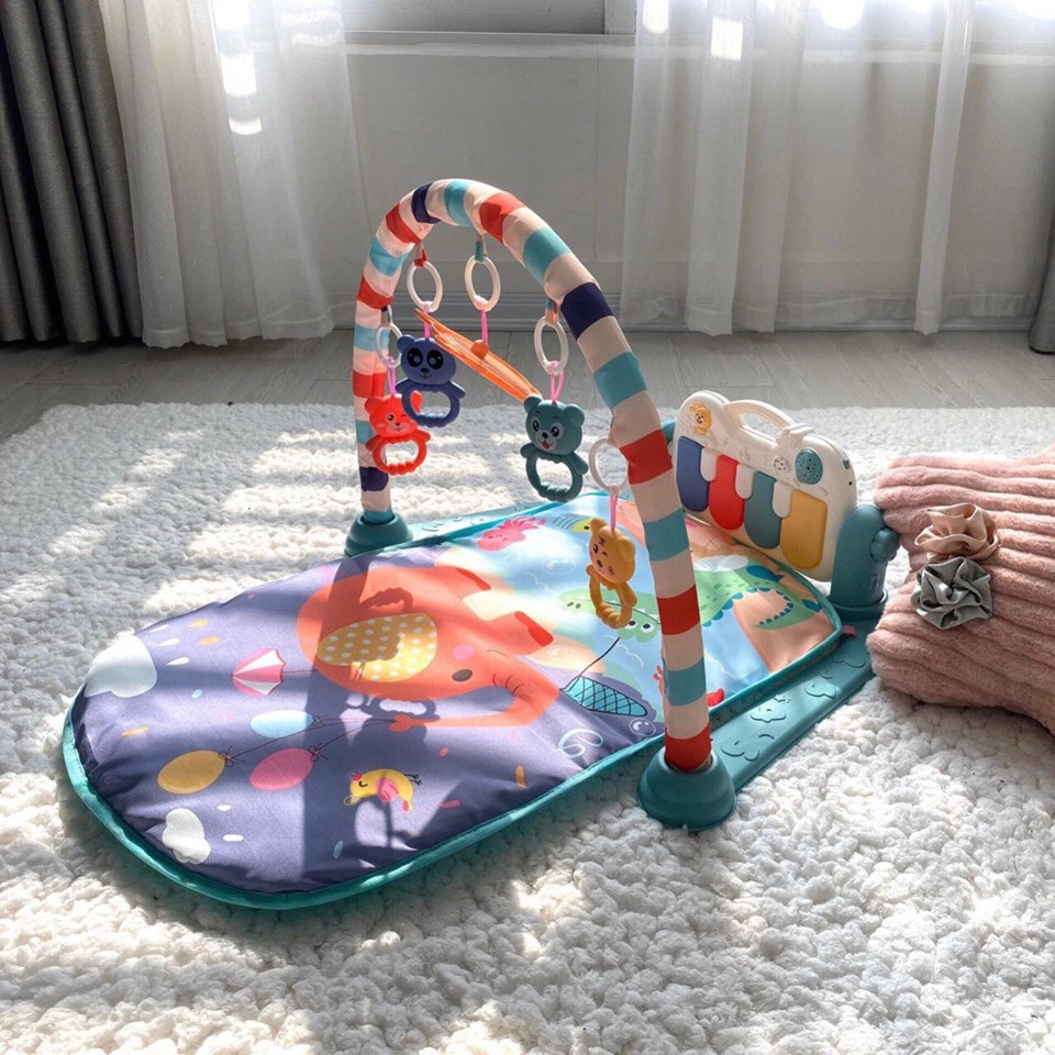 [Haobaby Shop] Thảm nằm chơi cho bé có nhạc - thảm đàn cho trẻ sơ sinh vận động Baby Gym Mat, Chính Hãng Umoo