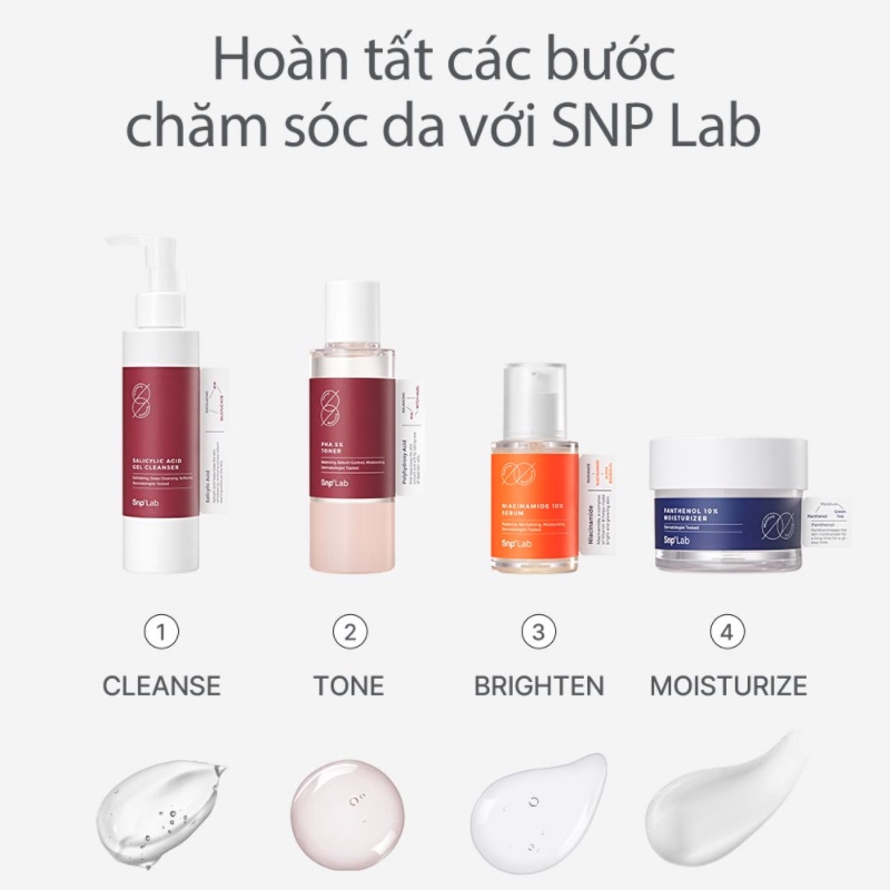 Gel Rửa Mặt Cho Da Mụn Nhậy Cảm BHA SNP LAB Salicylic Acid Gel Cleanser Dịu Nhẹ Sạch Sâu Ngừa Mụn 150ml