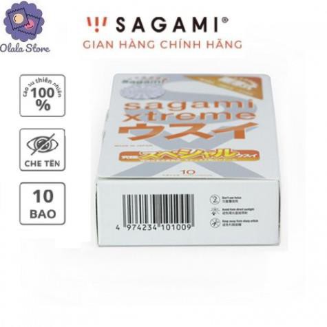 BAO CAO SU SAGAMI SUPRE THIN - SIÊU MỎNG CẢM GIÁC NHƯ KHÔNG DÙNG BAO - HỘP 10 BAO