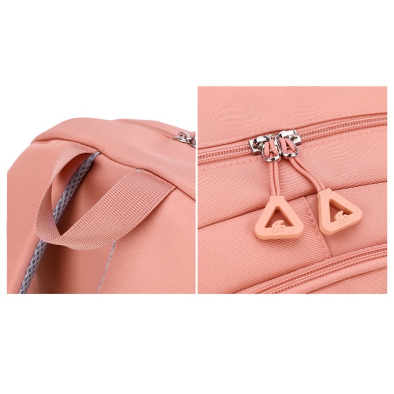 Ba Lô Đi Học Cỡ Lớn Bằng Nylon Đính Tai Thỏ Dễ Thương Cho Học Sinh