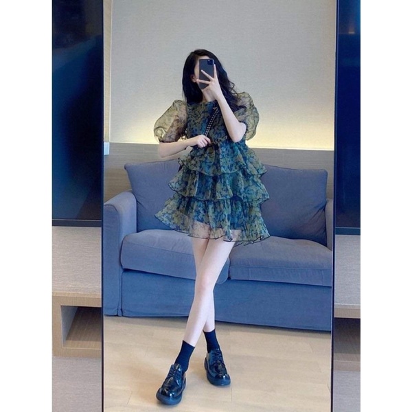 Váy hoa tầng thiết kế