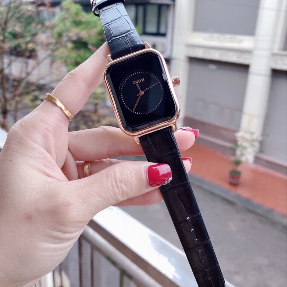 Đồng hồ thời trang nữ OUOU OU01 dây da êm tay, nhiều màu dể dạng phố đổ | BigBuy360 - bigbuy360.vn
