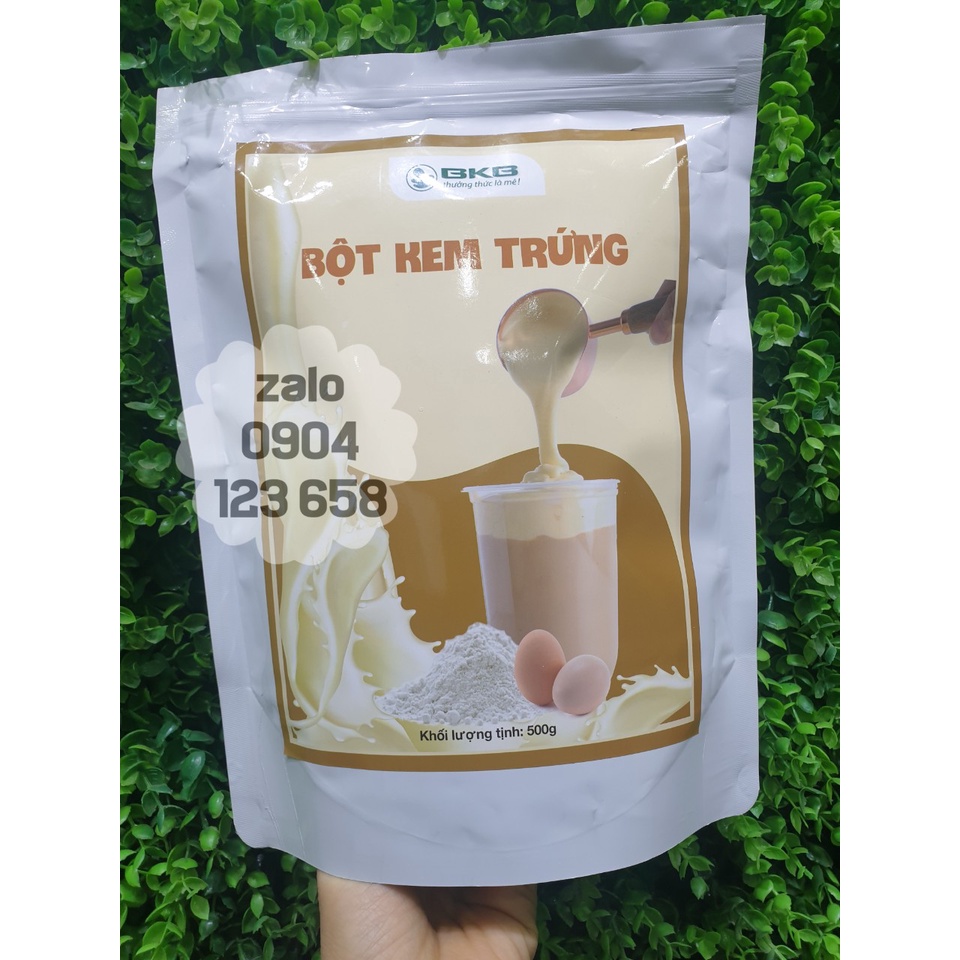 Bột kem trứng BKB 500gram cho trà sữa - làm kem trứng dừa nướng cần có