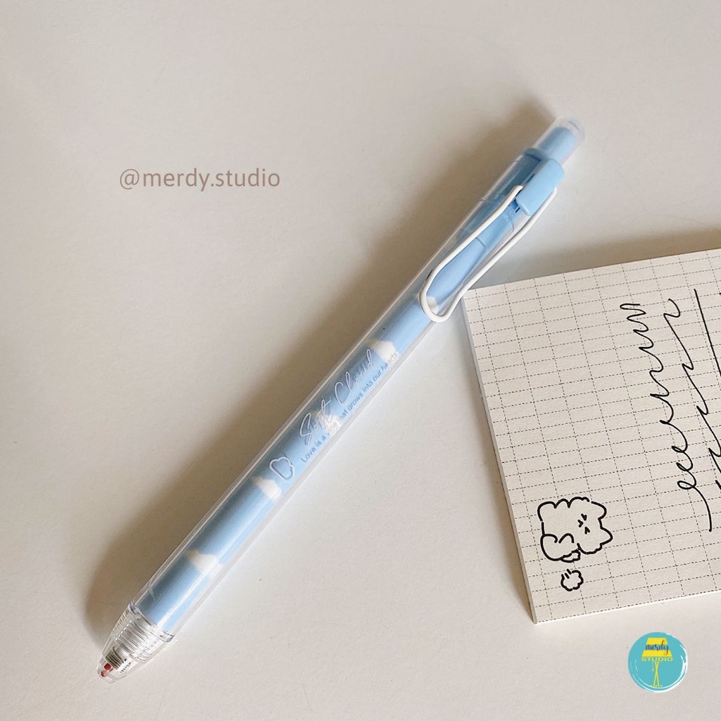 Bút bấm Mura Soft Cloud thiết kế đám mây trôi sáng tạo mực đen, ngòi 0.5mm