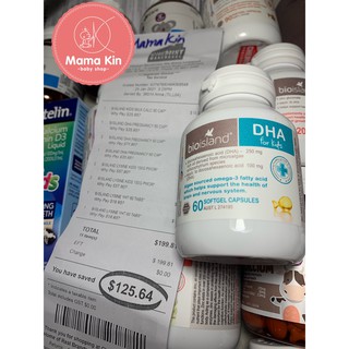 Tem Chemist Dha Bioisland cho Bé từ 6 tháng trở lên 60 viên - Xuất xứ Úc