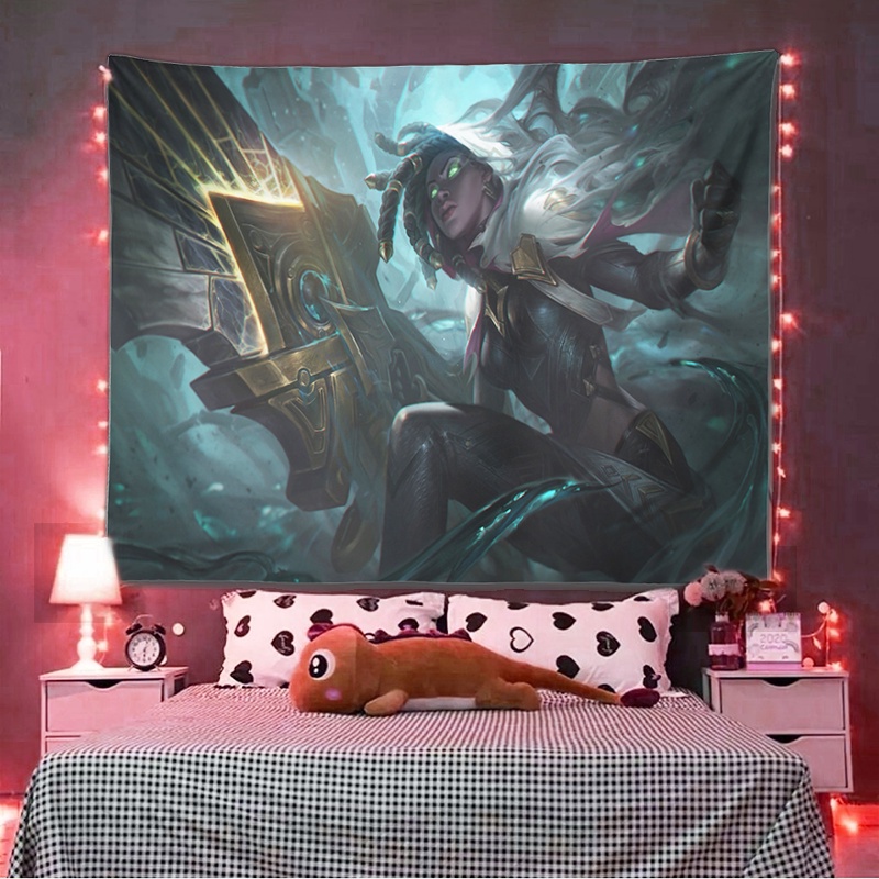 Tranh vải Decor LoL Liên Minh Huyền Thoại- in tất cả Champ theo yêu cầu