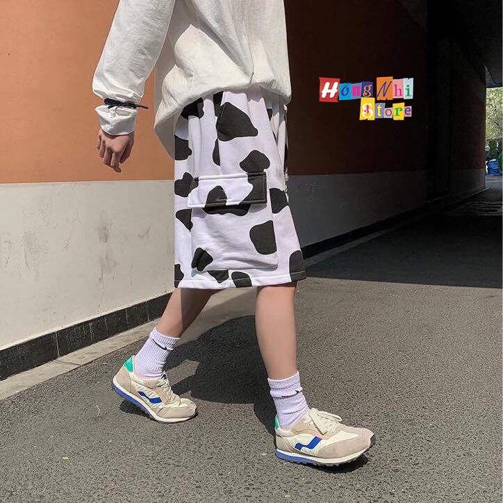 Quần Short Box 3 Quần Đùi Túi Hộp Con Bò Dáng Rộng Nam Nữ Unisex Oversize Ulzzang - MM