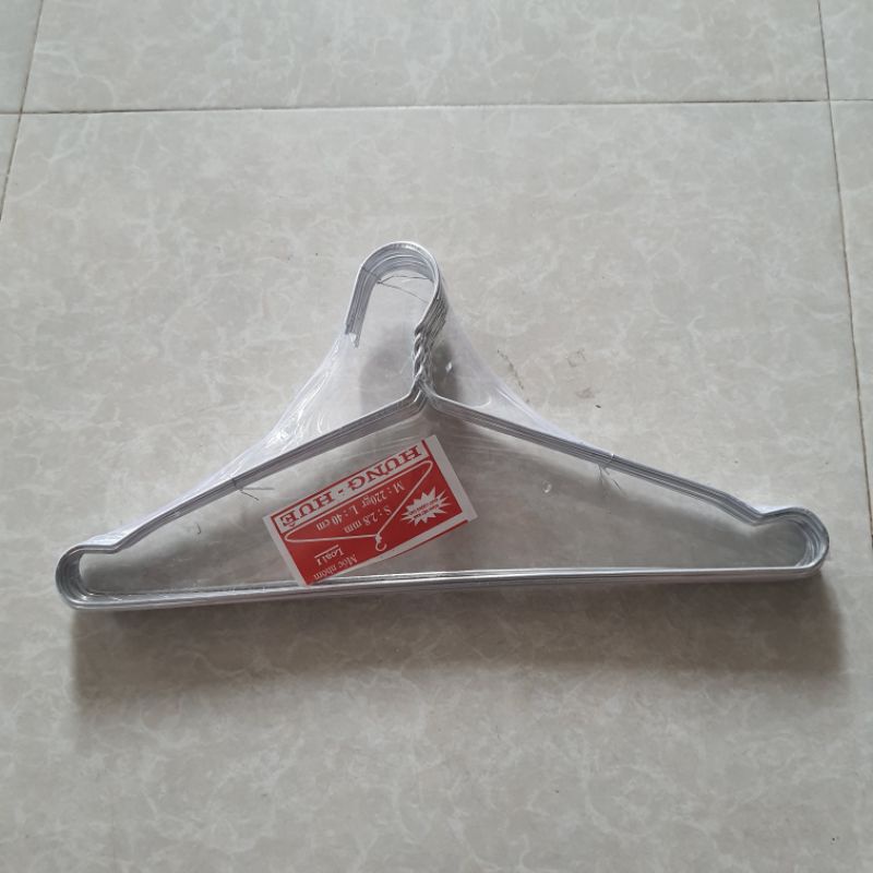 Móc áo nhôm người lớn1 vỉ 10 chiếc cho gia đình bạn.