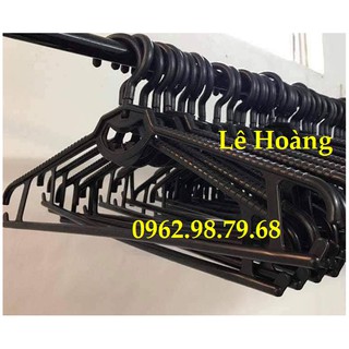 100 Chiếc Móc Nhựa Đen CỔ XOAY Treo Quần Áo Người Lớn treo quần áo c đa năng dành các shop thời trang cửa hàng quần áo .