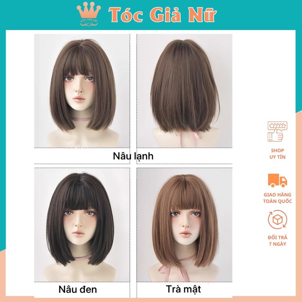 Tóc giả nữ nguyên đầu vic ngắn 171, tặng kèm lưới trùm tóc, hàng cao cấp