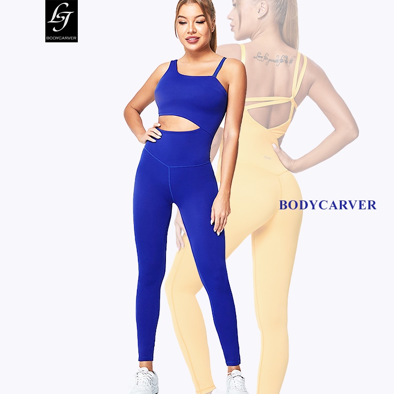 Bộ Áo Liền Quần Lưng Cao Tập Yoga Thời Trang Cho Nữ