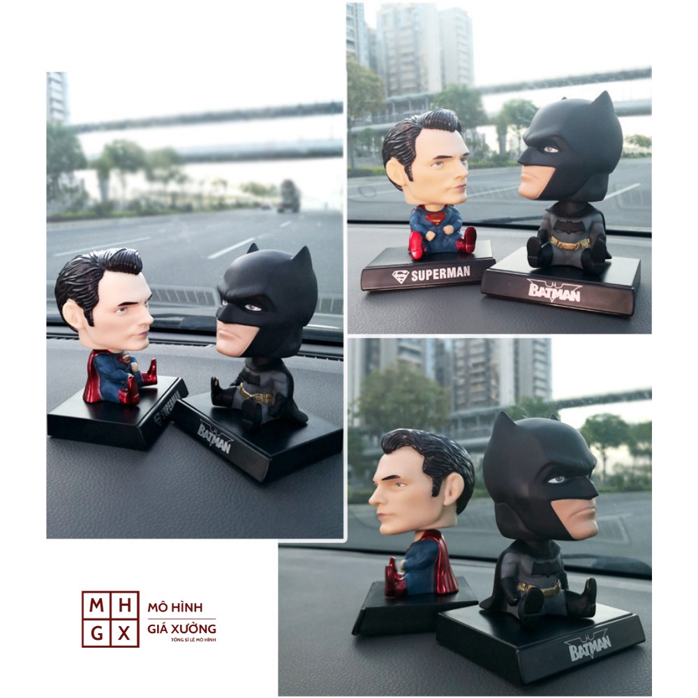 Mô Hình Batman , Superman Chibi lắc đầu - Trang trí taplo ô tô - Trang trí bàn học bàn , bàn làm việc - Kê Điện Thoại