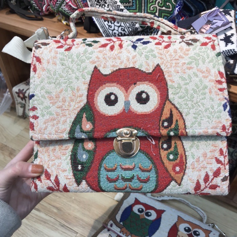 Túi xách rèm - túi cài thổ cẩm