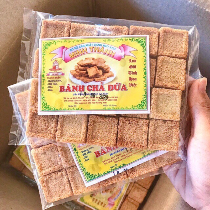 Bánh Chả Dừa Nướng Minh Thành 1 Gói 20 Miếng Hương Vị Bùi Ngon