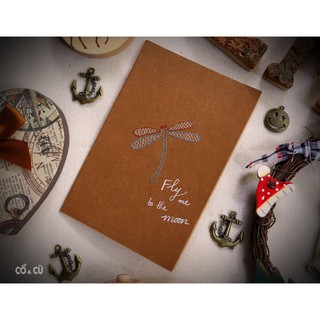 Thiệp sinh nhật thêu hoa văn handmade