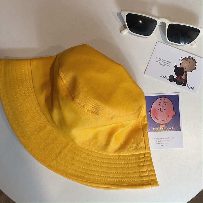 Nón bucket màu sắc trơn phong cách harajuku nhật bản dễ phối đồ