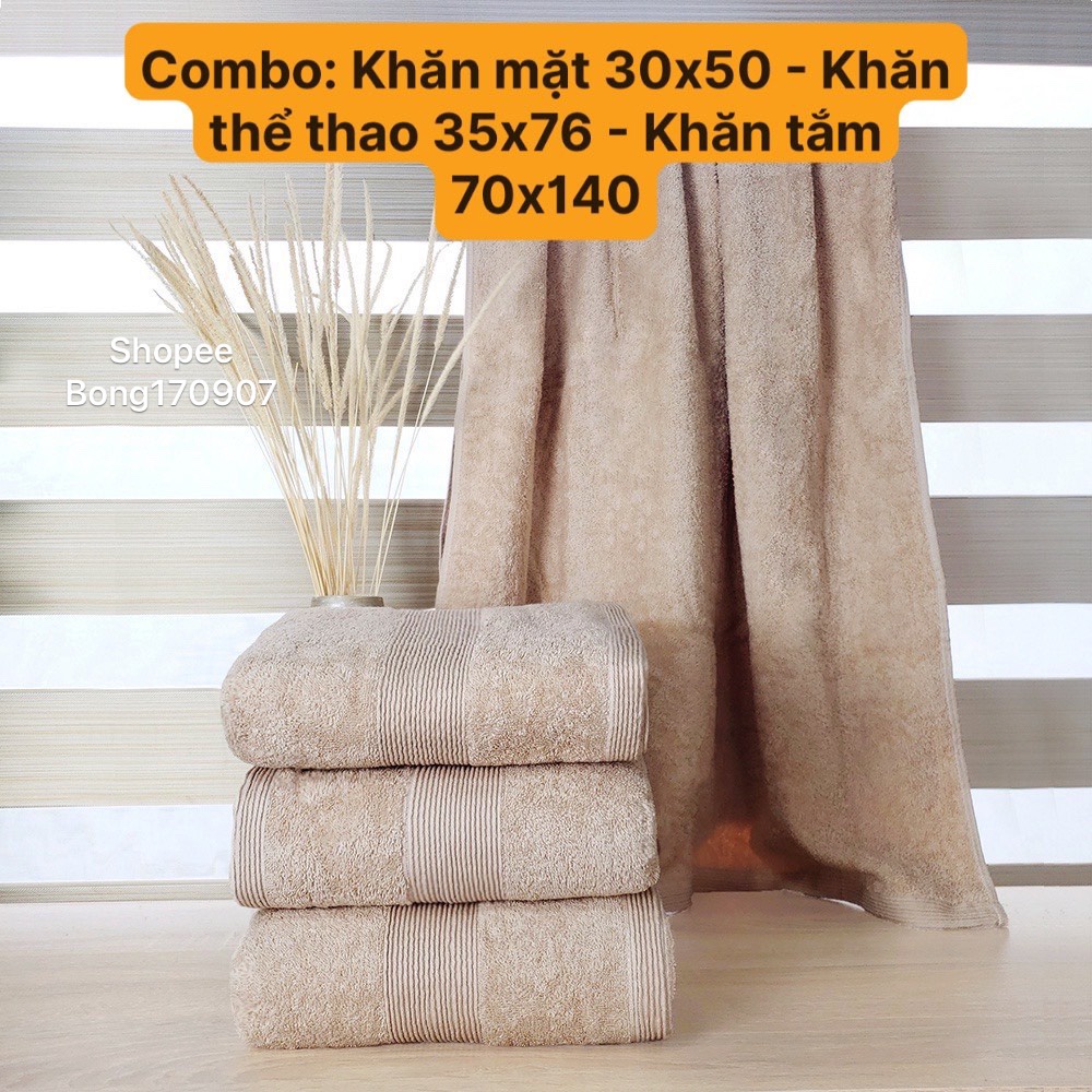 [XUẤT ÂU MỸ] Sét Khăn Mặt 100% Cotton Cao Cấp Thấm Hút, Bền Màu, Không Nhớt