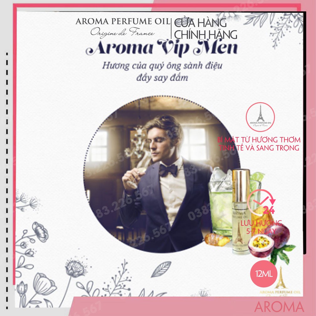 Tinh Dầu Nước Hoa Pháp Aroma 12ml 212 Vip Men - Sành điệu , Sang trọng , Lôi cuốn | Thế Giới Skin Care